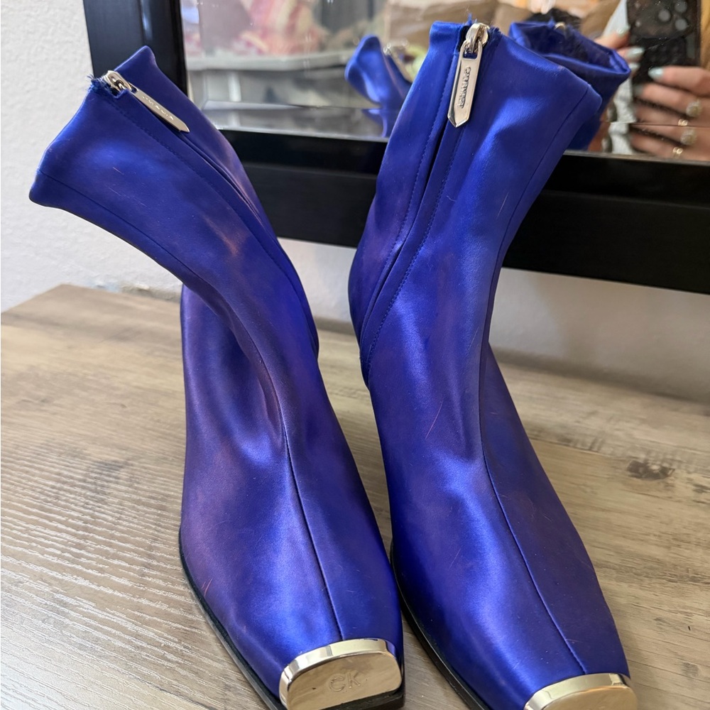 Calvin Klein Vibrant Blue Heeled Boots